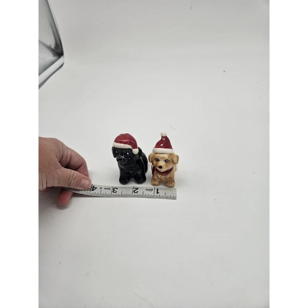 Cracker Barrel Mini Christmas Dog Salt and Pepper Shakers-